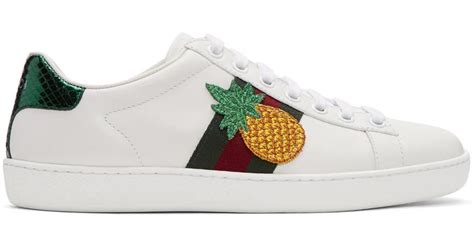 gucci ace sneakers pineapple|Gucci ace high top sneakers.